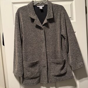 Modern Soul Women’s 1X Brown Tweed Blazer Business Career Jacket Coat Work Chic
